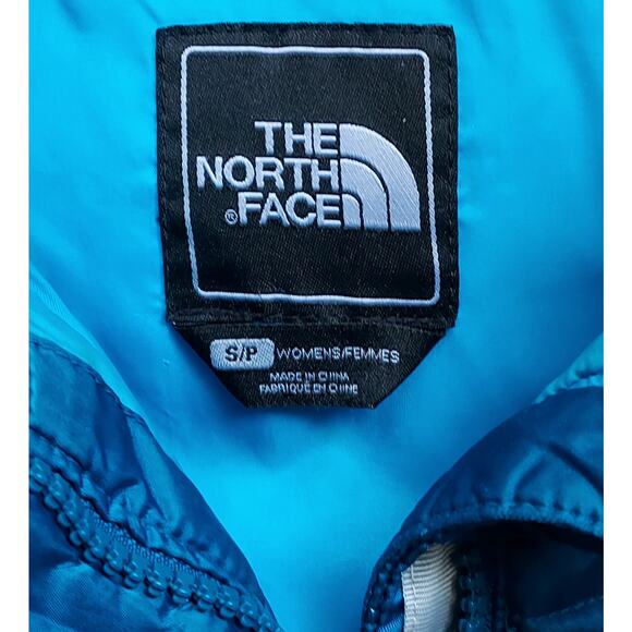 THE NORTH FACE 550 Goose Down Quilted Puffer Vest Blue Full Zip Women's Size SM - Picture 5 of 7